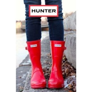 Hunter Short Glossy Boots - Eur38